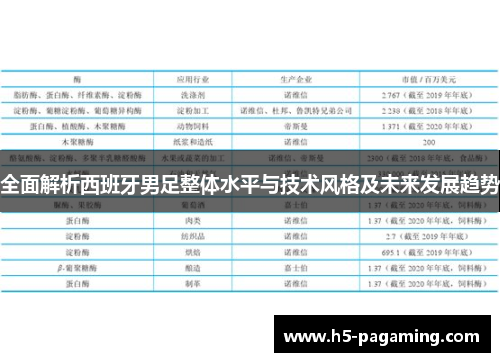 全面解析西班牙男足整体水平与技术风格及未来发展趋势 全面解析西班牙男足整体水平与技术风格及未来发展趋势