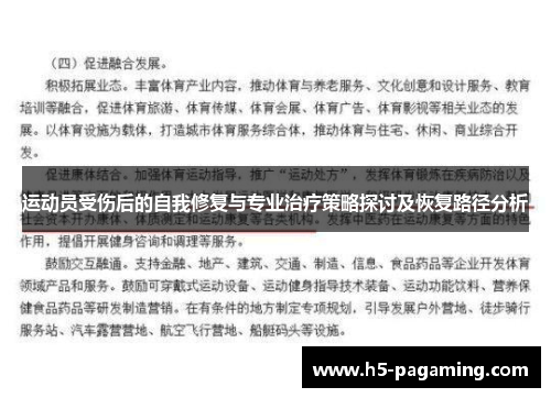 运动员受伤后的自我修复与专业治疗策略探讨及恢复路径分析